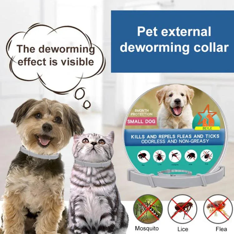 Pet Deworming Calming Collar Fleas Ticks Removing, Aluminum Box Packing - Shello's Creative Boutique