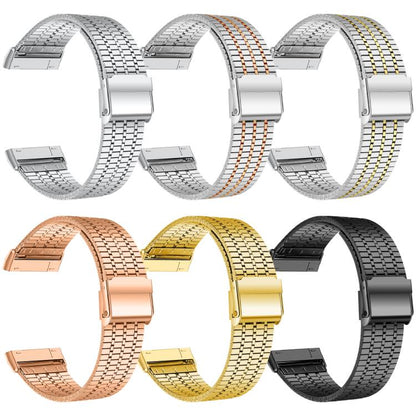 xDfind Seven Beads Buckle Stainless Steel Watch Band, For Fitbit Versa 4 / 3 / Sense 2 / Sense