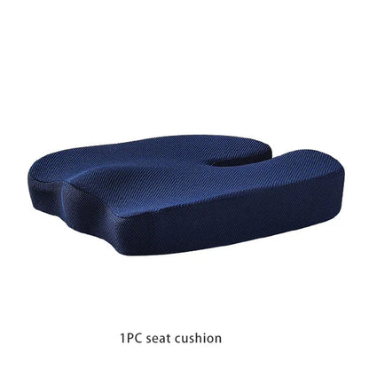 Summer Office Cushion Lumbar Back Support One Set Of Sedentary Gods Memory Foam Seat Cushion Chair Pad - Shello's Creative Boutique