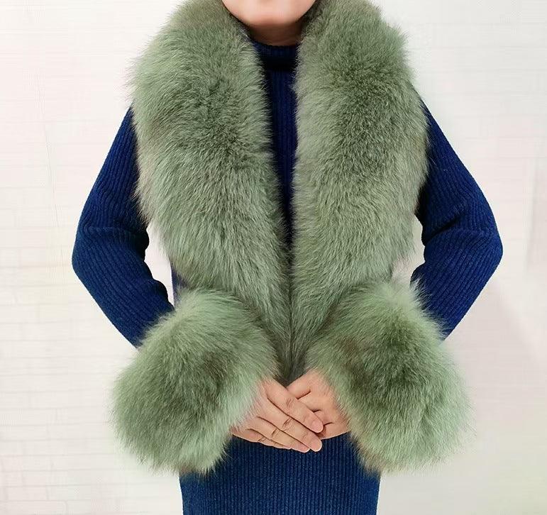 Real Fox Fur Horn Collar Fashion Fur Decorative Collar Jewelry - Shello's Creative Boutique