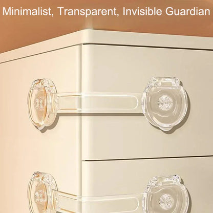 Infant and child safety lock buckle, anti opening drawer lock, cabinet door lock, refrigerator lock, multifunctional transparent - Shello's Creative Boutique