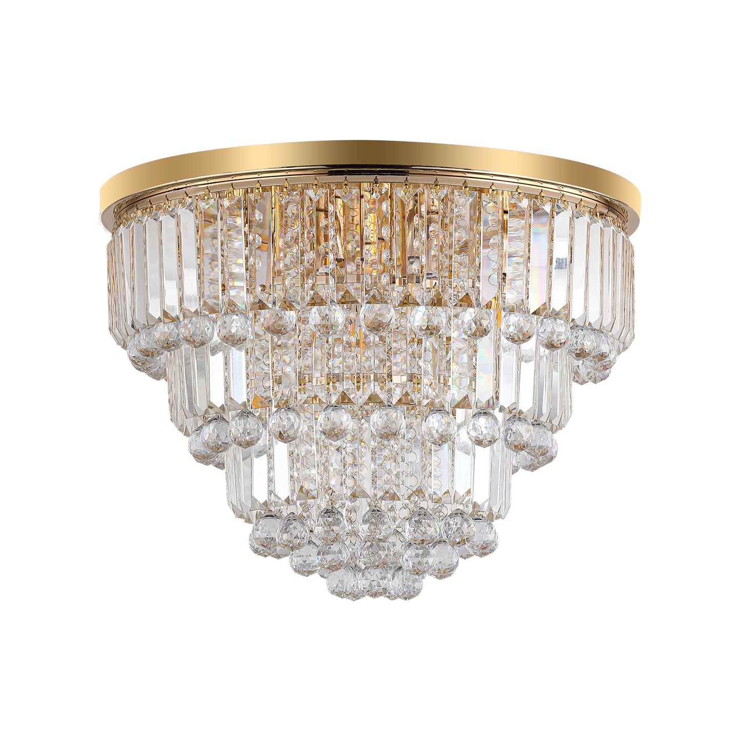 Luxury Gold Crystal Chandelier - Large Modern Ceiling Light for Dining Room