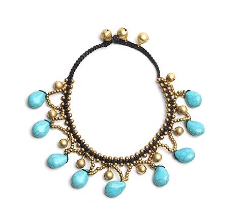 Artilady stone beads anklet women jewelry Shello Creative Boutique