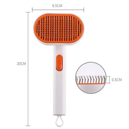 Self-Cleaning Pet Hair Removal Brush - One-Click Grooming Comb for Cats & Dogs