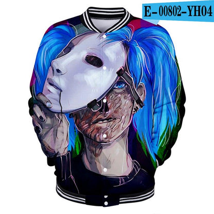 Sally face 3D jacket Hoodies New Hot Fall 3D baseball jacket Harajuku printing Sally face Baseball uniform Sweatshirt Men/Women eprolo