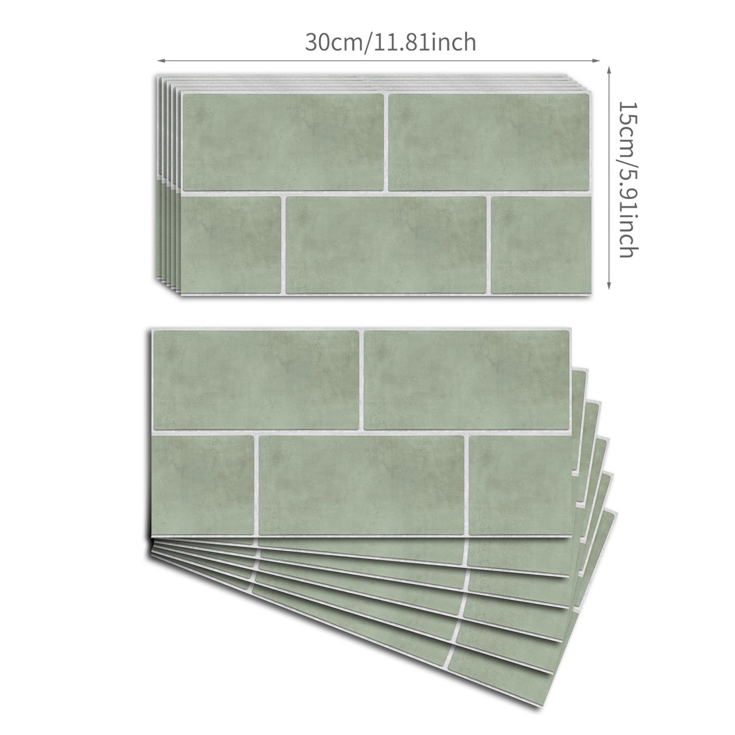 Funlife City Lights Thickened Tile Stickers Self-Adhesive PVC Kitchen And Bathroom Wall Waterproof Decorative Stickers