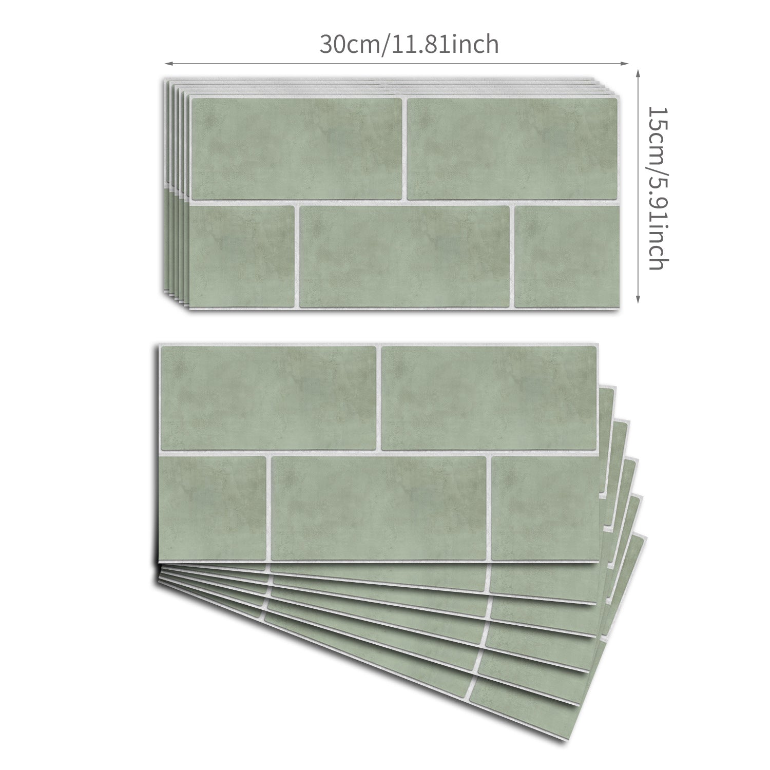 Funlife City Lights Thickened Tile Stickers Self-Adhesive PVC Kitchen And Bathroom Wall Waterproof Decorative Stickers