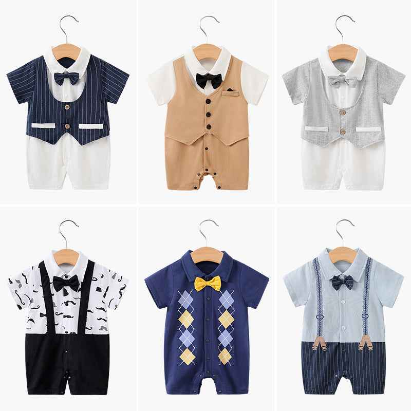 Baby Gentleman Bodysuit – Stylish & Comfortable Summer Wear for Newborns