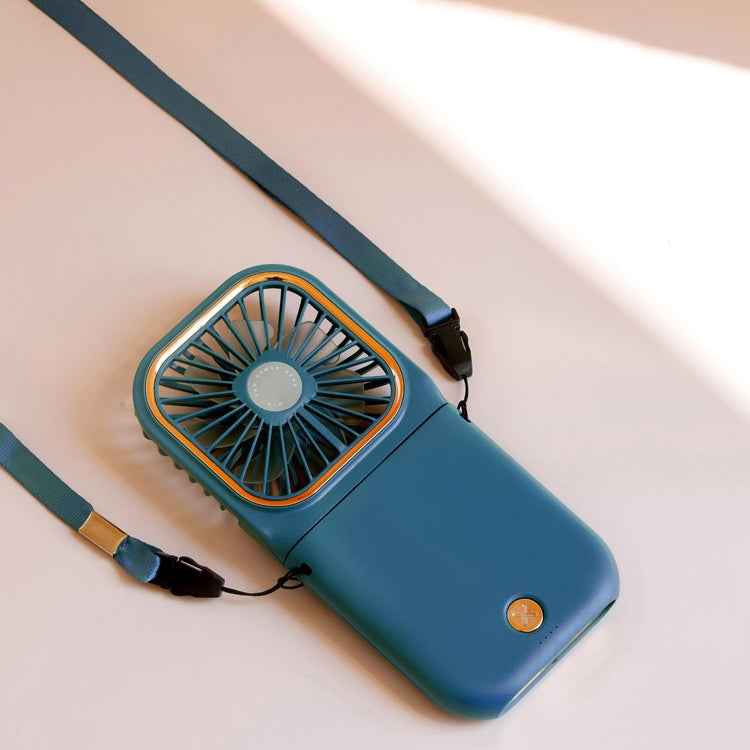 F30 Electroplating Handheld Fan Portable Desktop Folding Mute USB Hanging Neck Fan, Upgraded Version