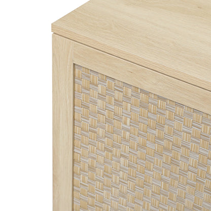 Luxury Rattan 4-Door Storage Cabinet - Large Sideboard Buffet with Elegant Design - Shello's Creative Boutique