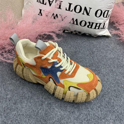 Adult Colored Tire Tank Casual Shoes Unisex Ugly Cute Thick Sole Mesh Shoes Women Men Non-Slip Sports Shoes - Shello's Creative Boutique