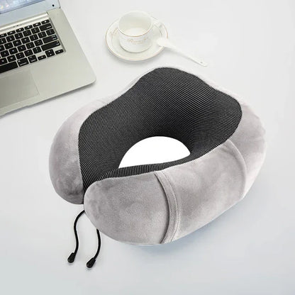 U Shaped Memory Foam Neck Pillows Soft Travel Pillow Neck Cervical Airplane - Shello's Creative Boutique
