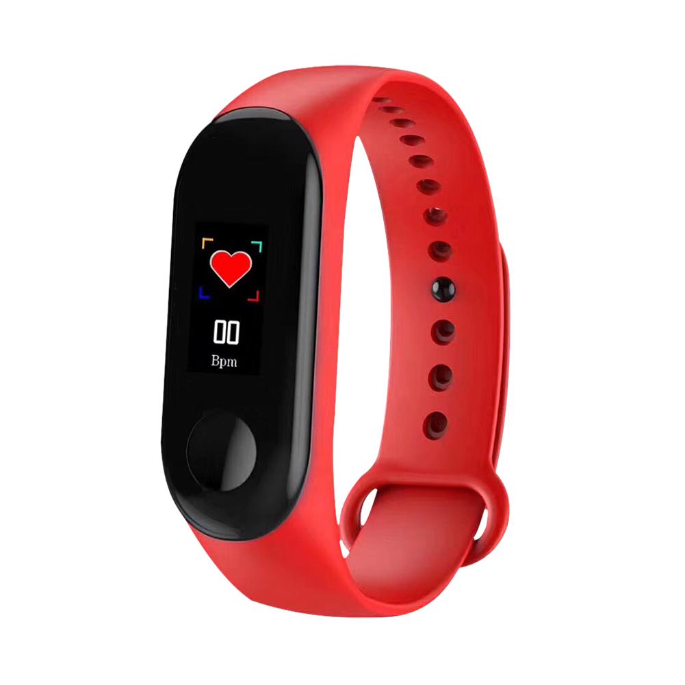 M3 Color Screen Smart Bracelet Motion Heart Rate Blood Pressure Monitoring Sleep Monitoring Waterproof Information Push eprolo
