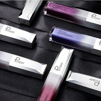 Pudaier Metallic Glitter Shine Full Colour Lipstick Makeup Long-lasting Liquid Tint Lip Gloss - Shello's Creative Boutique