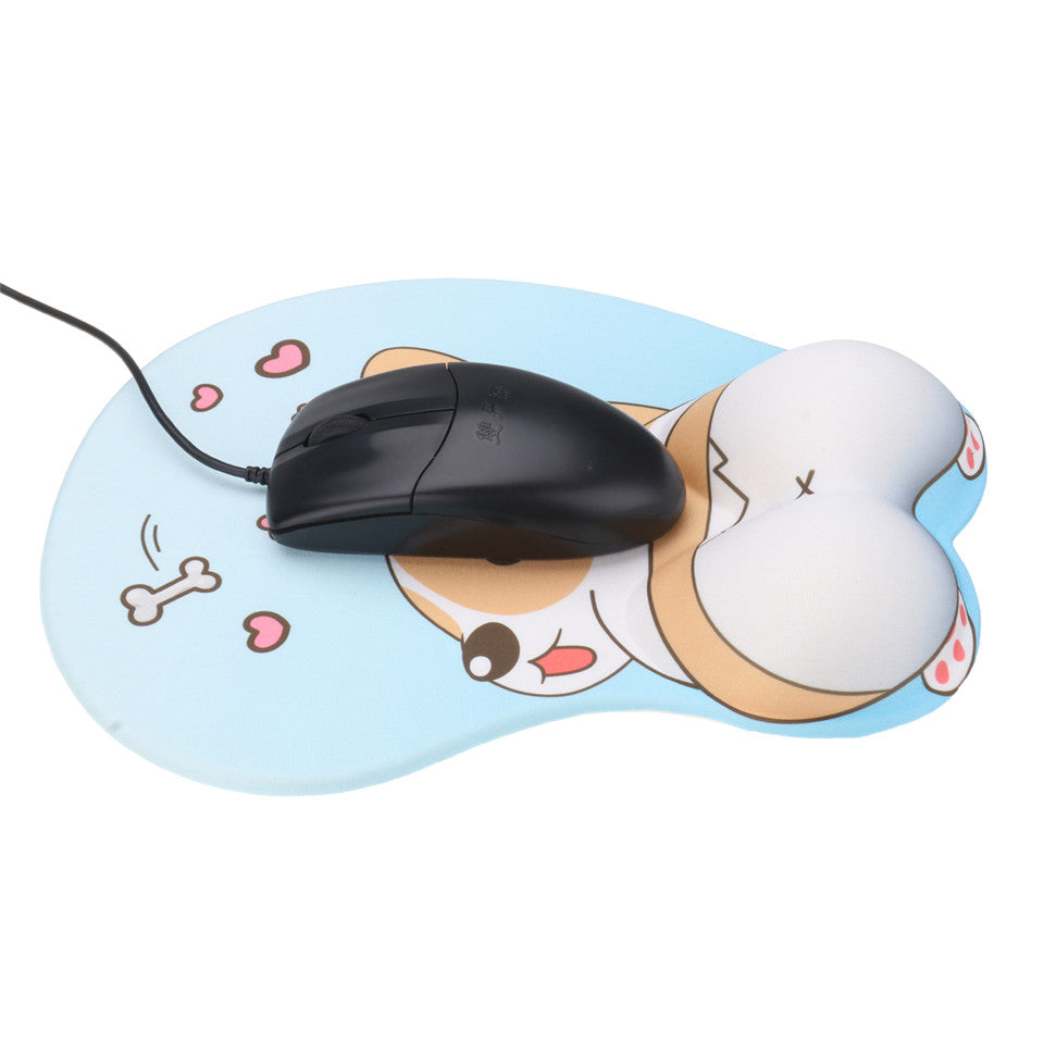 Lovely Corgi Non Slip Silica Gel Wrist Rest Mouse Pad Wrist Support Computer Ergonomic Mouse Mat 