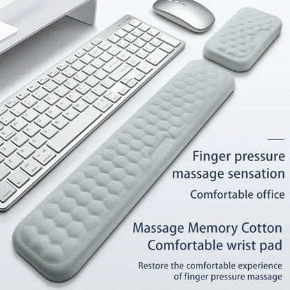 Keyboard mouse wrist rest ergonomic office typing protect relax wrist memory foam mouse pad - Shello's Creative Boutique