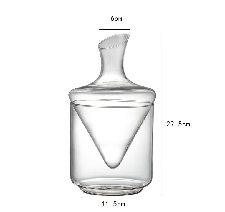 1000ml with Ice Bucket Decanter Lead-Free Crystal Glass Whiskey Vodka Brandy Bottle Bar Festival Hip Flask Wine Set eprolo