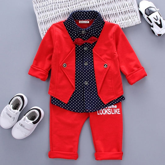 Children Clothing Sets Autumn Sport Suit Baby Boys Clothes Slong Sleeve Set Costume For Kids Jacket+Tshirt+Jeans 3Pcs eprolo