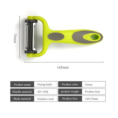 3 In 1 Rotary Peeler Fruit Vegetables Cabbage Graters Salad Carrot Potato Slicer Kitchen Multifunction Grater Julienne Peeler - Shello's Creative Boutique