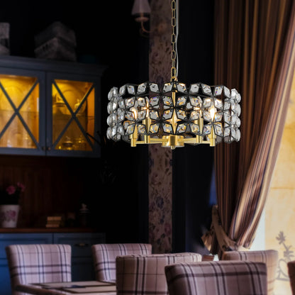 Modern Crystal Chandelier for Living Room – Luxury Round Crystal Lamp for Home Décor Light Fixture - Shello's Creative Boutique