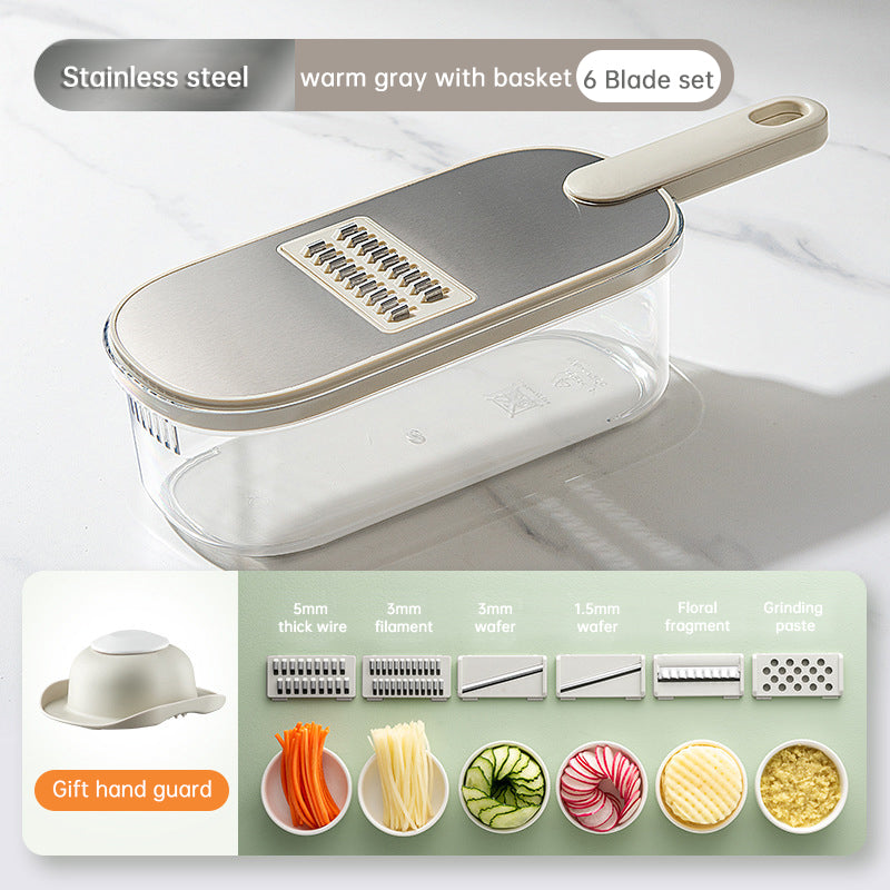 New Multifunction Vegetable Cutter With Basket And Brush Portable Slicer Chopper Kitchen Tools eprolo