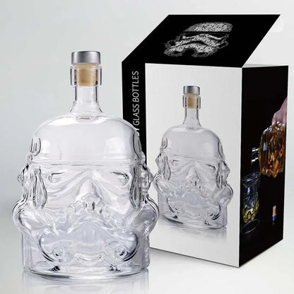 650ml Star Wars White Soldier Glass Jug Storm Trooper Spirit Bottle Empty Crystal Wine Glass Bottle Glass Cup Home Bar Tools - Shello's Creative Boutique
