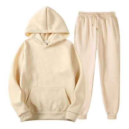 Women's Sets Oversized Hooded Running Hoodie Sport Pants Lady Suits 2 Piece Set Casual Fleece Tracksuit Winter eprolo