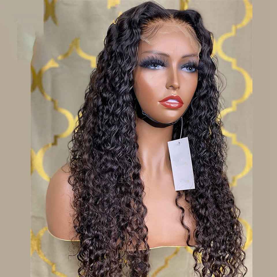 Wig Ladies Synthetic Front Lace Curly High Temperature Silk Wig Headgear