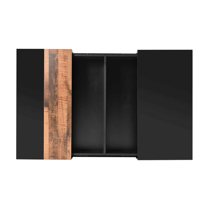 Modern High Gloss Coffee Table - 80cm Square with Sliding Top & Hidden Storage (Black) - Shello's Creative Boutique