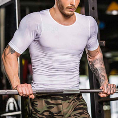 Men's Shapewear T-shirt for Abdomen Control and Belly Trimming Waist Trainer Corset