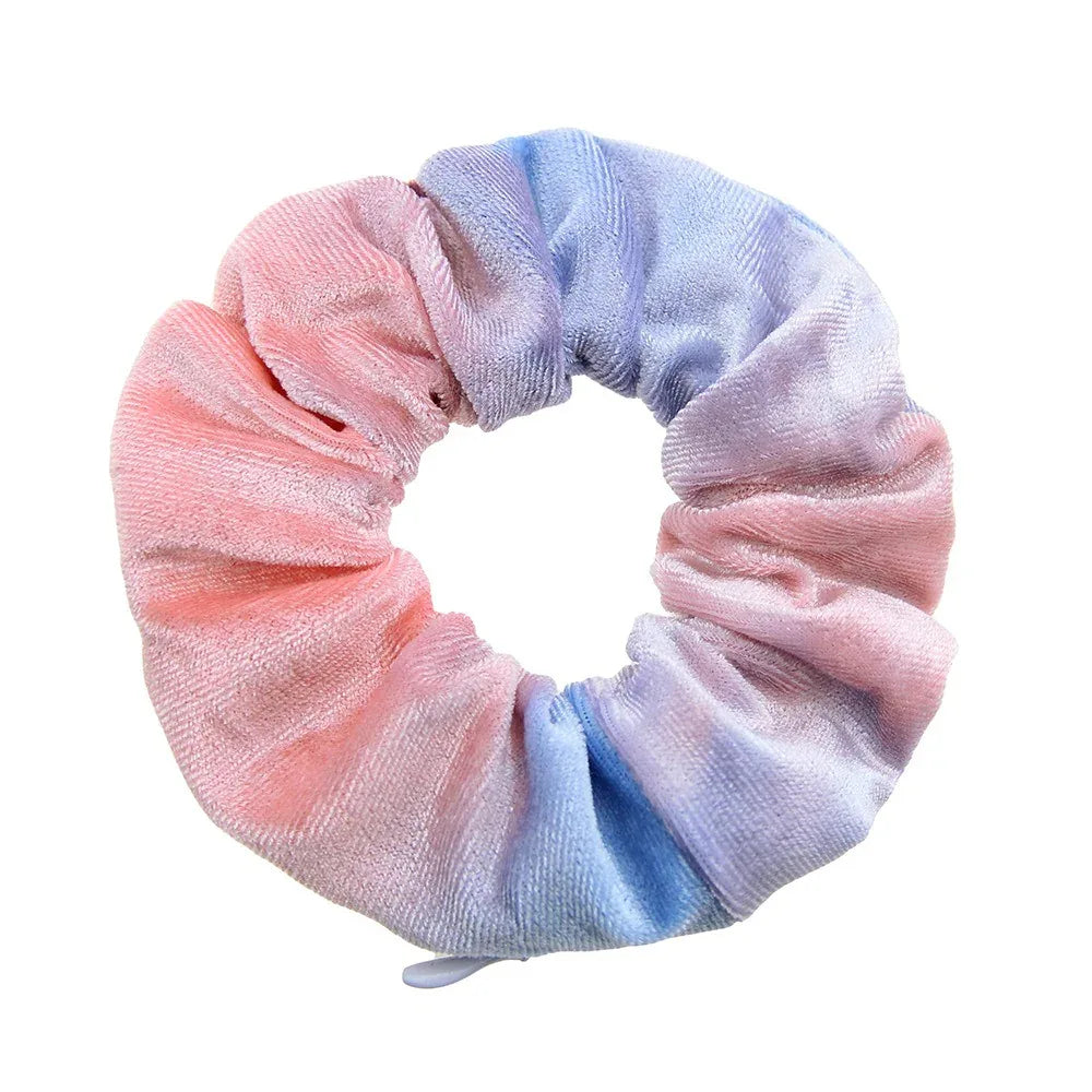 Tie dye velvet zipper large intestine loop - Shello's Creative Boutique