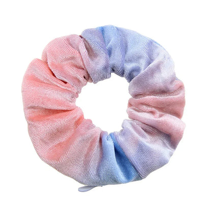 Tie dye velvet zipper large intestine loop - Shello's Creative Boutique