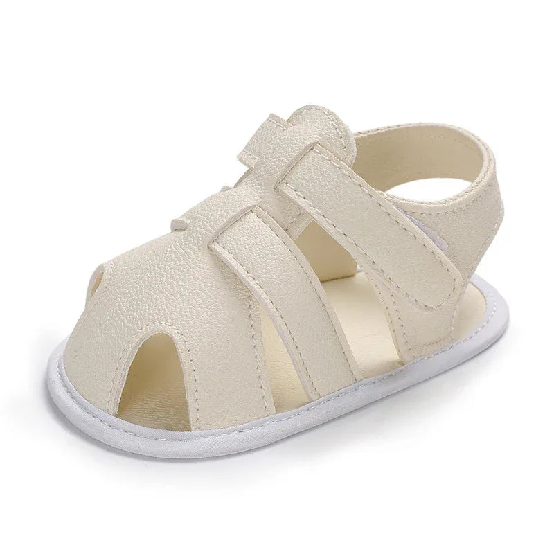 Baby Boy Summer Sandals - Soft Cotton First Walking Shoes 0-1 Year - Shello's Creative Boutique