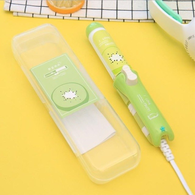 Mini Hair Straightener Small Ceramic Hair Curling Iron Creative Fruit portable Girls Electric Hair Straightening Iron Tools eprolo