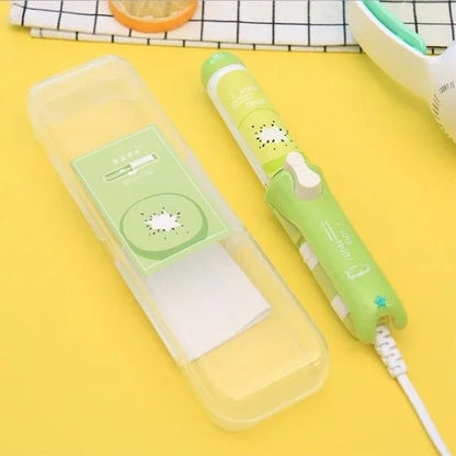 Small Ceramic Hair Curling Iron Creative Fruit Portable Girls Electric Hair Straightening Iron Tools - Shello's Creative Boutique