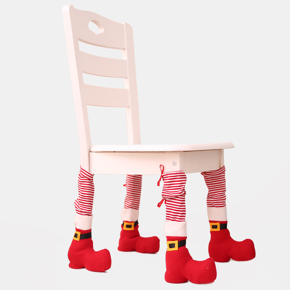 Christmas decorative items, table legs, home decor, dining table and chair protective covers, chair legs, Christmas chair covers Shello Creative Boutique