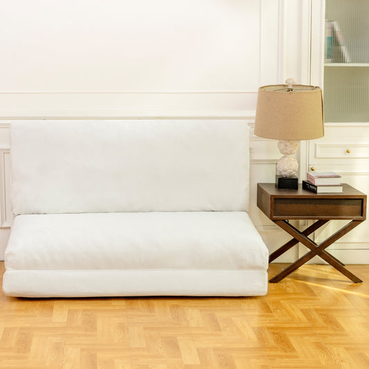 Large folding mattress sofa bean bag bed, foam filled folding mattress sofa, soft high-grade artificial fur eprolo