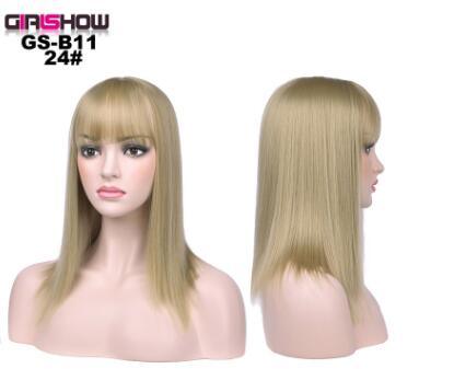 Short Bob Wig with Bangs - Straight Synthetic Heat Resistant - Shello's Creative Boutique