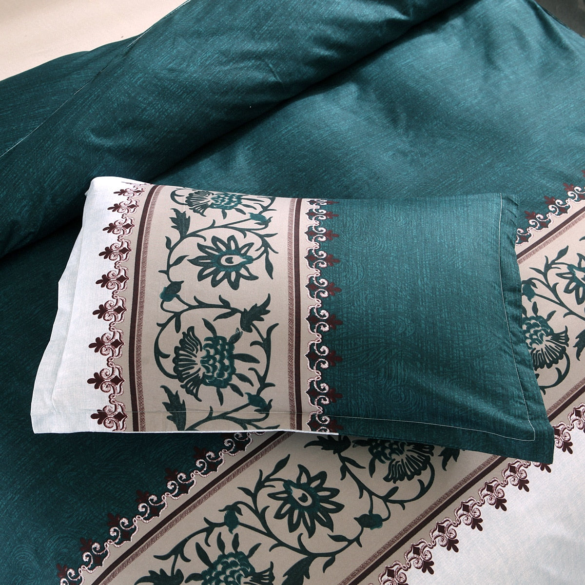 Bohemia style Duvet Cover plain color pattern retro style 2/3pcs Duvet Cover Sets Soft Polyester Bed Linen Flat Pillowcase eprolo