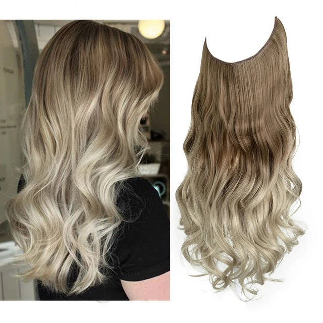 One-piece women's hair extension piece with abundant hair volume U-shaped fishing line invisible and natural long curly hair eprolo