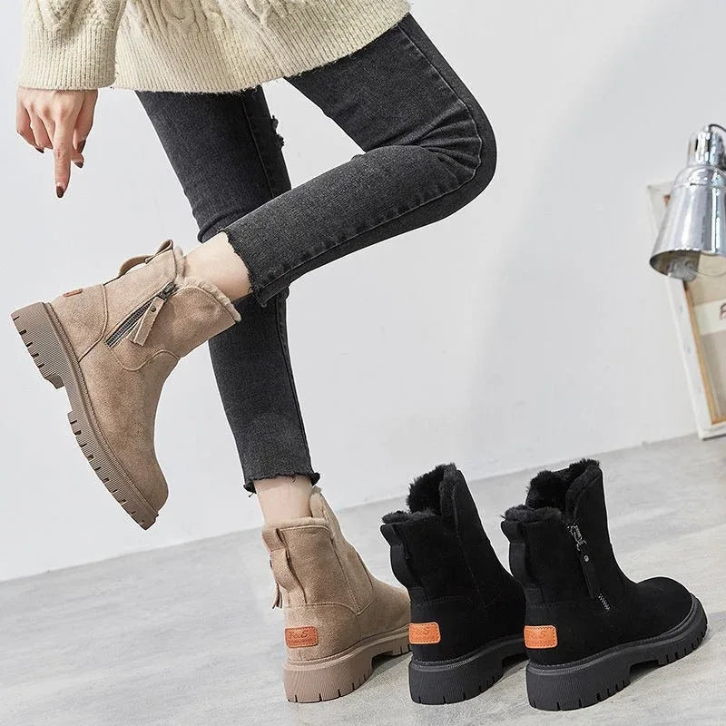 Women's snow boots winter cashmere women's shoes Warm boots cotton shoes women's boots - Shello's Creative Boutique