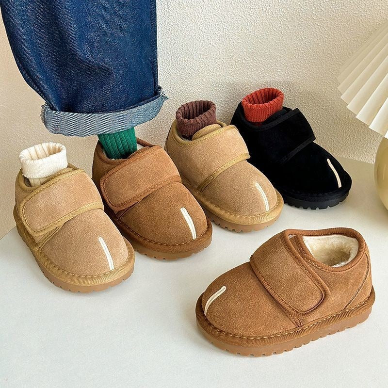 Baby Cotton Shoes Autumn/Winter New Children's Velvet Shoes Men's and Women's Shoes Fake Split Toe Snow Boots eprolo