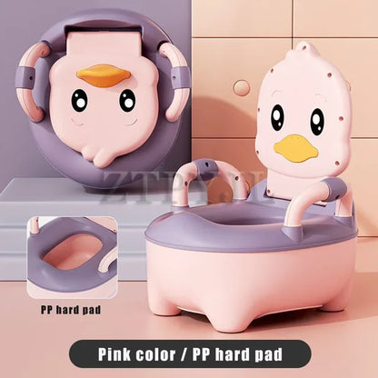 Children's Pot 1-6 Years Old Upgraded Cute Duck Baby Toilet Seat Baby Potty Portable Stool Boys & Girls Safe Trainer Seat WC eprolo