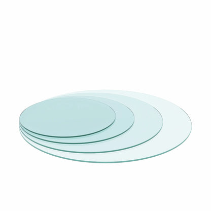 36" Inch Round Tempered Glass Table Top Clear Glass 1/4" Inch Thick Flat Polished Edge - Shello's Creative Boutique