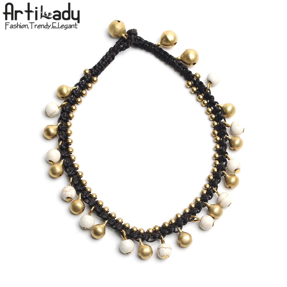 Artilady stone beads anklet women jewelry Shello Creative Boutique