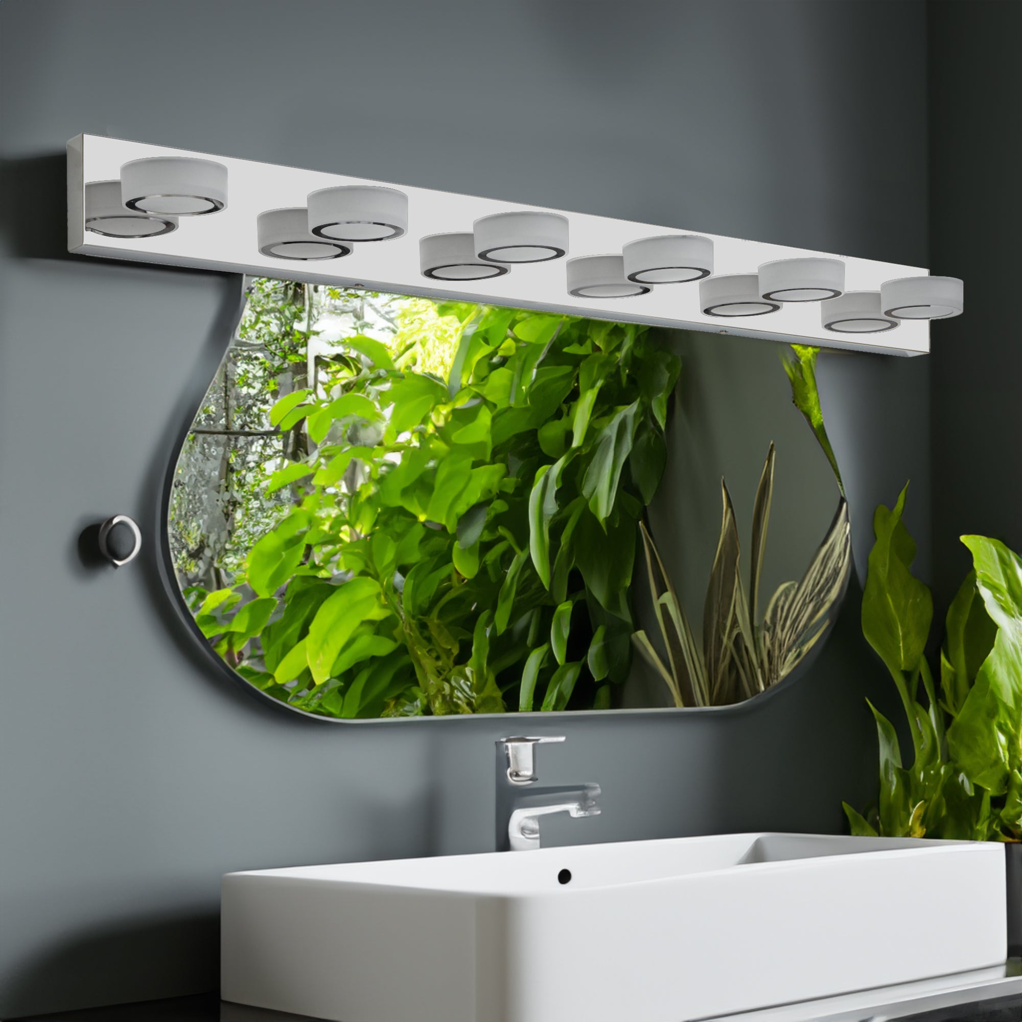 LED Modern Chrome 6-Light Vanity Lights Fixtures Over Mirror Bath Wall Lighting eprolo