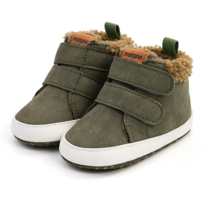 High Top Autumn And Winter Baby Shoes Baby Shoes Walking Shoes Warm Shoes M2035 - Shello's Creative Boutique