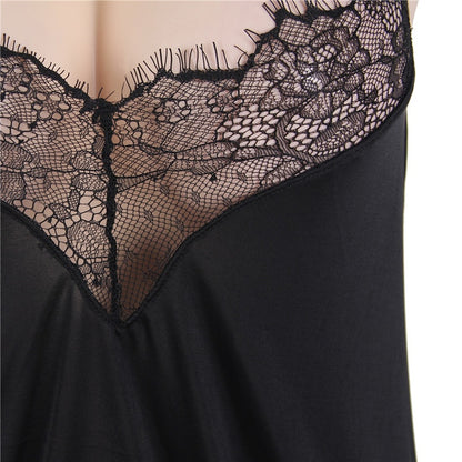 Plus Size Black Lace Teddy - Elegant Intimate Sleepwear for Women