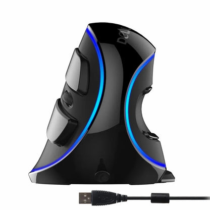 Delux M618 PLUS Ergonomics Vertical Gaming Mouse 6 Buttons 4000 DPI RGB Wired/Wireless - Shello's Creative Boutique