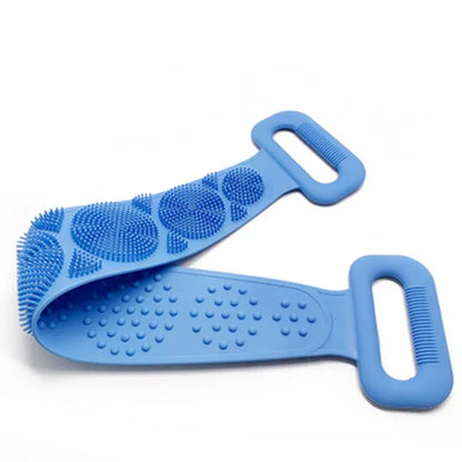 Hot Body Wash Silicone Body Scrubber Belt Double Side Shower Exfoliating Belt Removes Bath Towel - Shello's Creative Boutique